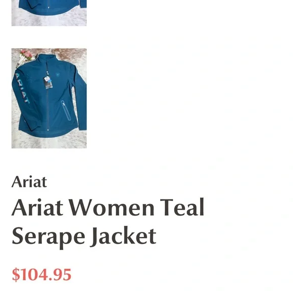 Ariat Womens M Teal Serape Jacket - Picture 3 of 5